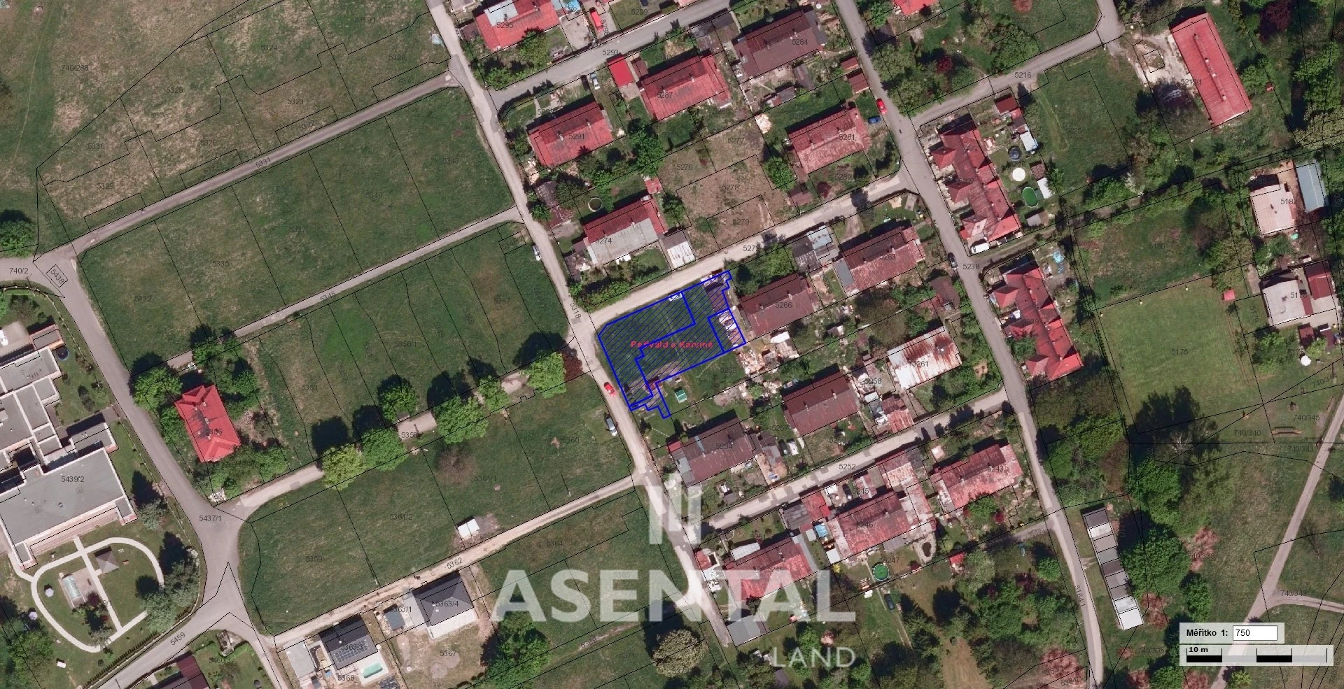 Prodej pozemků o výměře 842 m² v k.ú. Petřvald u Karviné