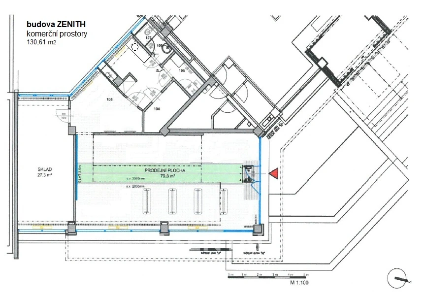 Pronájem komerčních prostor, 130,61m²