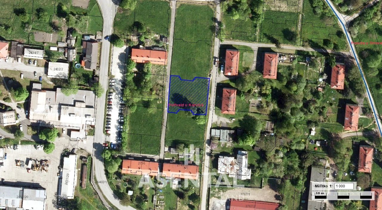 Prodej pozemku o výměře 1 045 m² v k.ú. Petřvald u Karviné