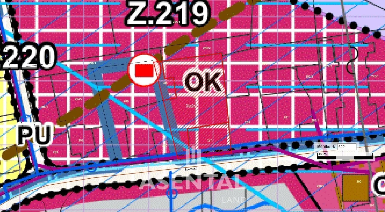 Prodej pozemků 1 829 m² Darkov