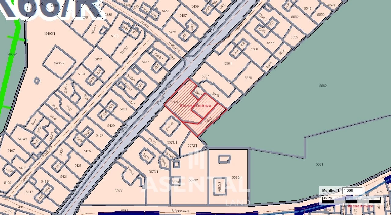 Prodej souboru pozemků o celkové výměře 1 277 m² v k.ú. Slezská Ostrava