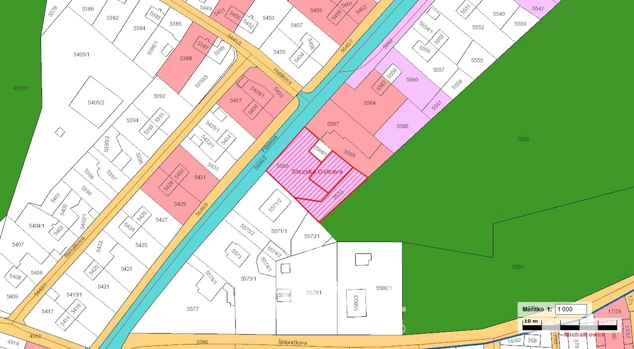 Prodej souboru pozemků o celkové výměře 1 277 m² v k.ú. Slezská Ostrava