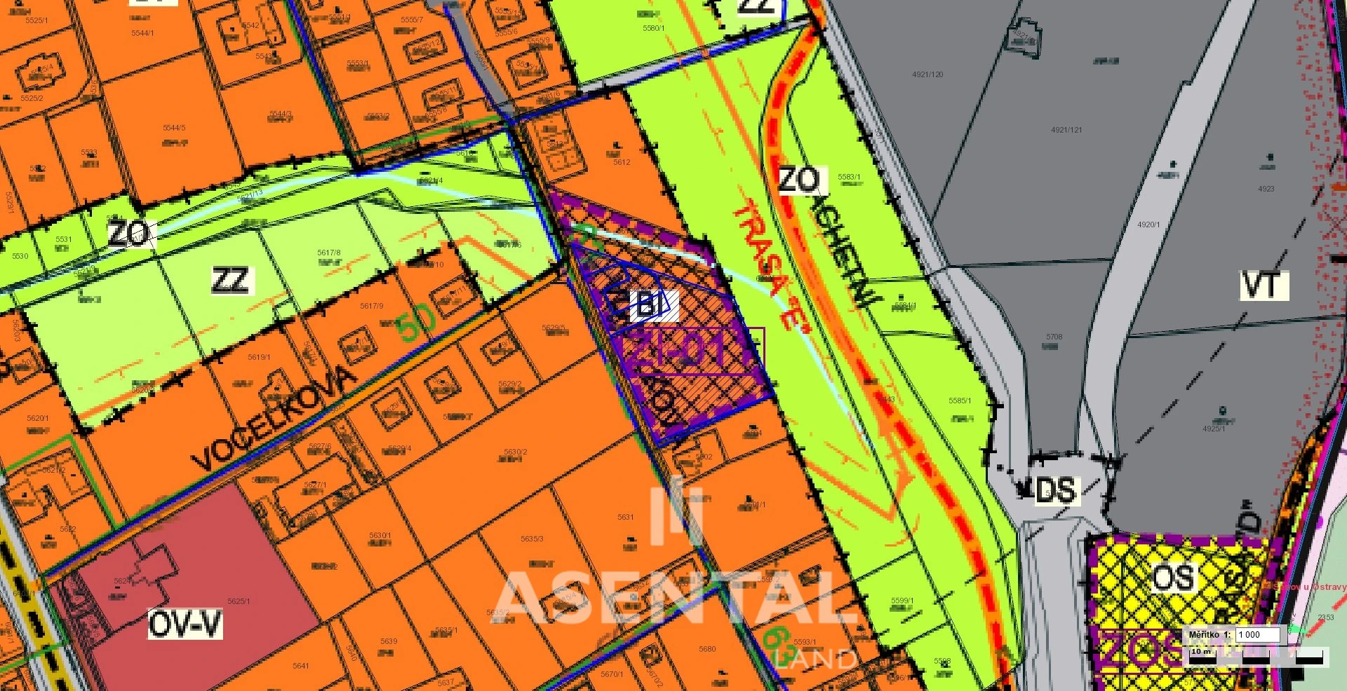 Prodej souboru pozemků o výměře 2 973 m² v k.ú. Petřvald u Karviné
