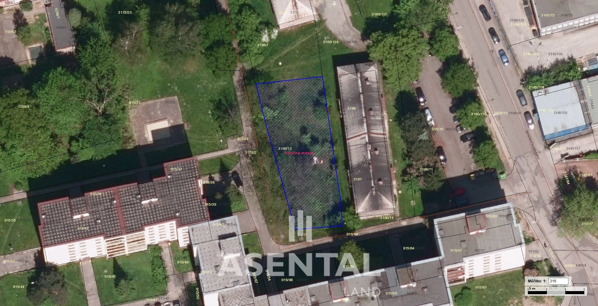 Prodej pozemku, 632 m² - Karviná-město