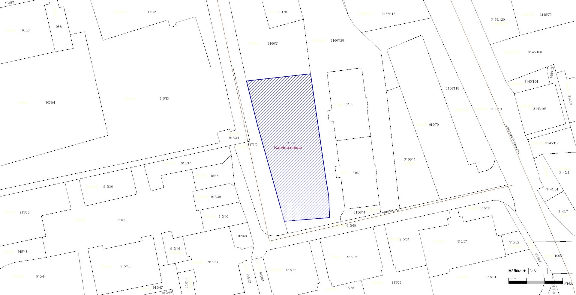 Prodej pozemku, 632 m² - Karviná-město