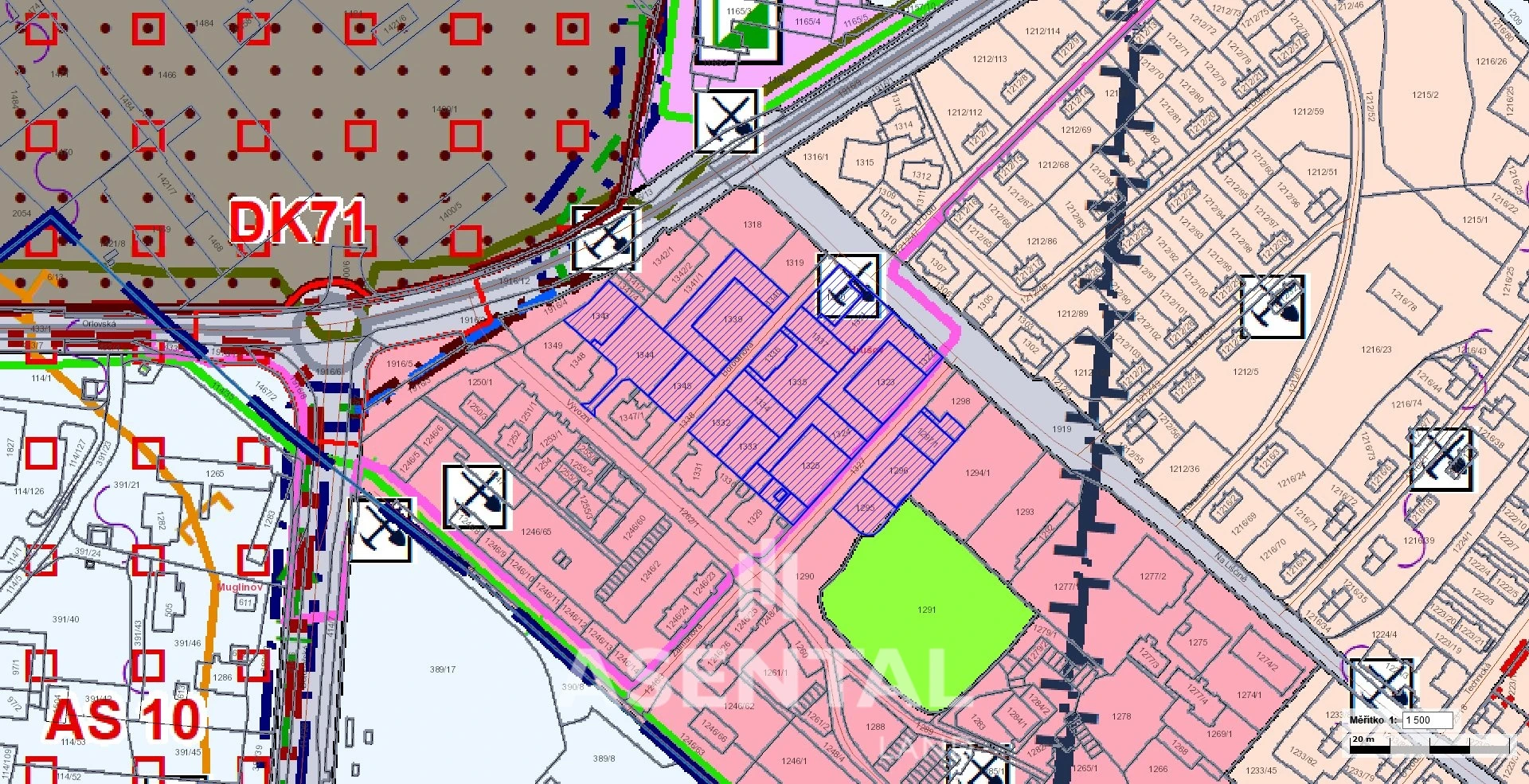 Prodej souboru pozemků o výměře 13 697 m² v k.ú. Hrušov
