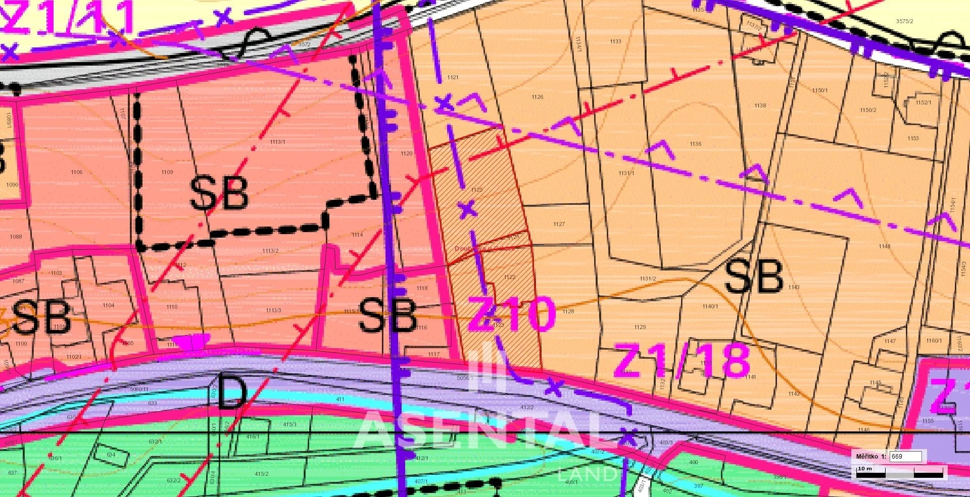 Stavební pozemky 2 355 m² – Doubrava u Orlové