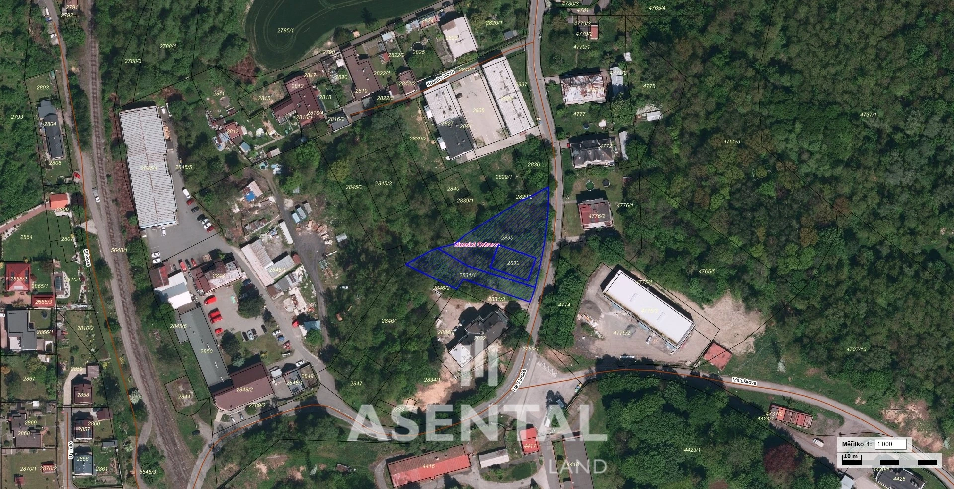 Prodej pozemků o celkové výměře 2 246 m² v k.ú. Slezská Ostrava
