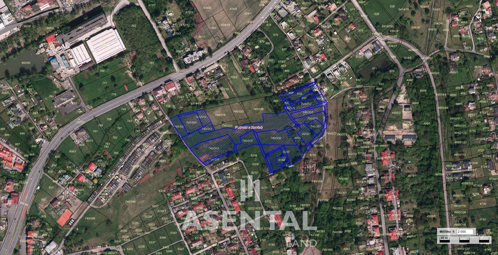 Prodej pozemků o výměře 27 282 m² v k.ú. Petřvald u Karviné