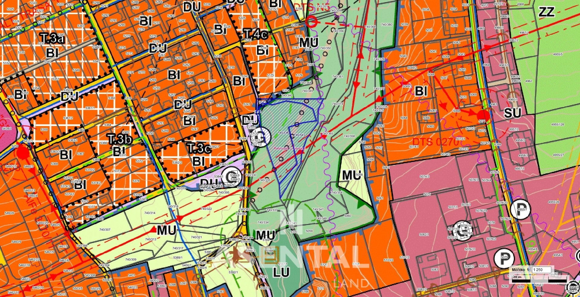 Prodej souboru pozemků o výměře 4 349 m² v k.ú. Petřvald u Karviné