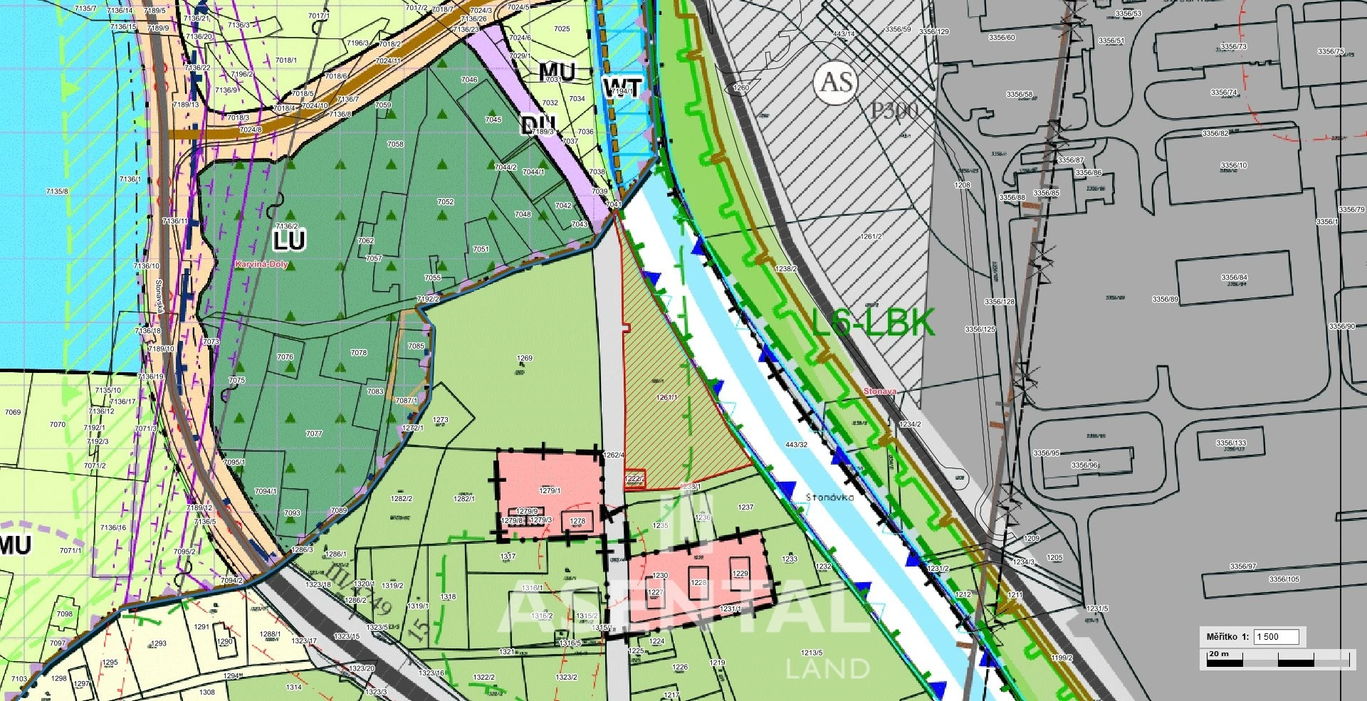 Prodej pozemků o výměře 5 111 m² v k.ú. Stonava