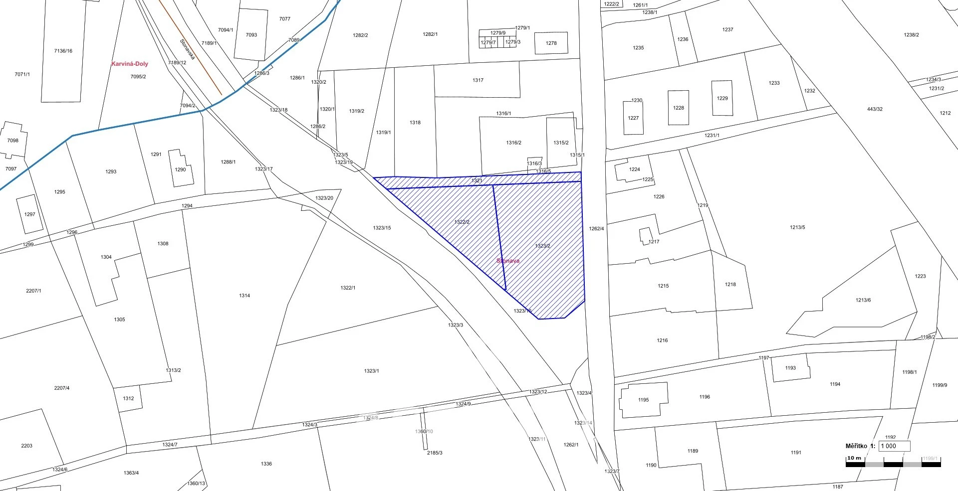Prodej pozemků o výměře 5 144 m² v k.ú. Stonava