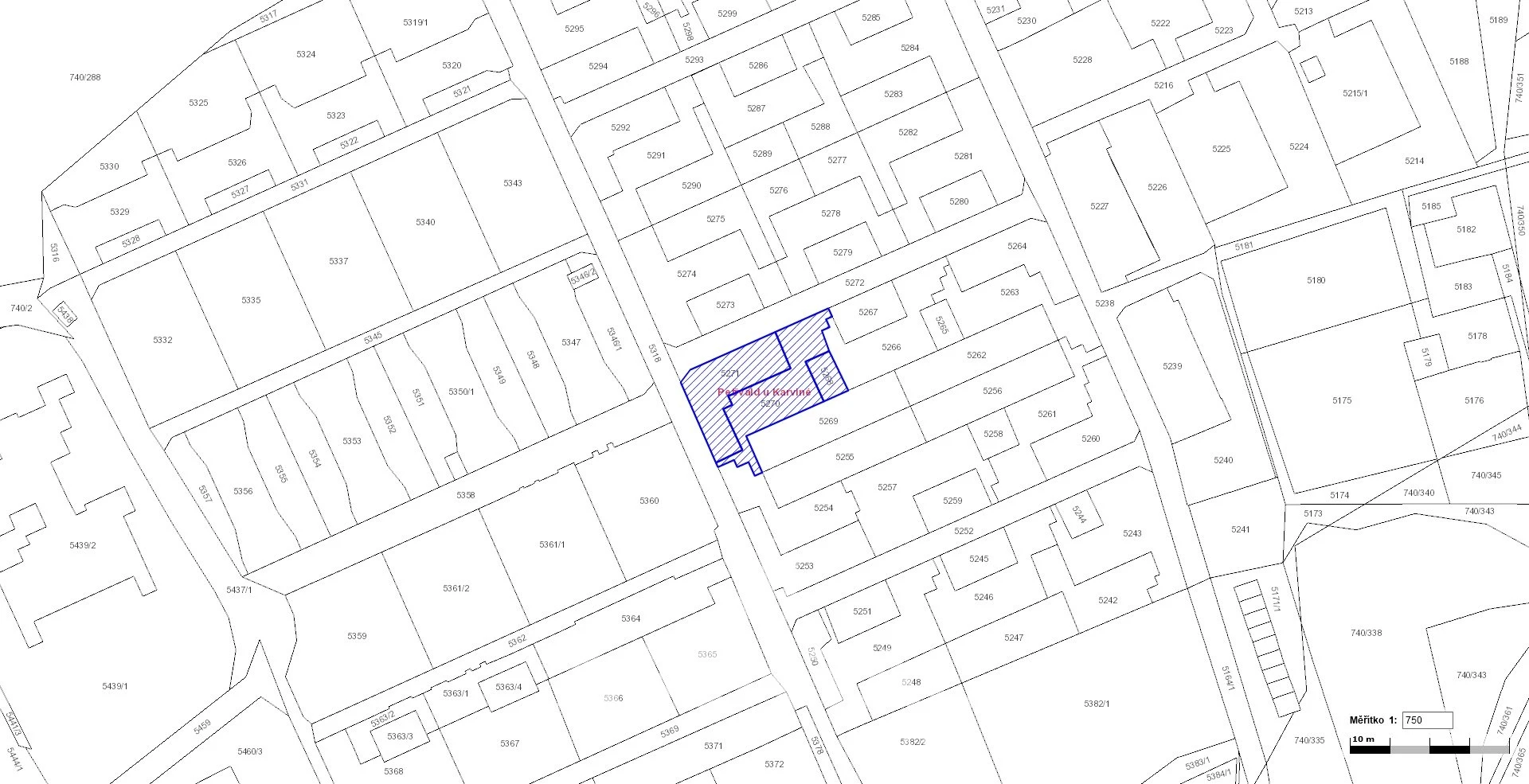 Prodej pozemků o výměře 842 m² v k.ú. Petřvald u Karviné