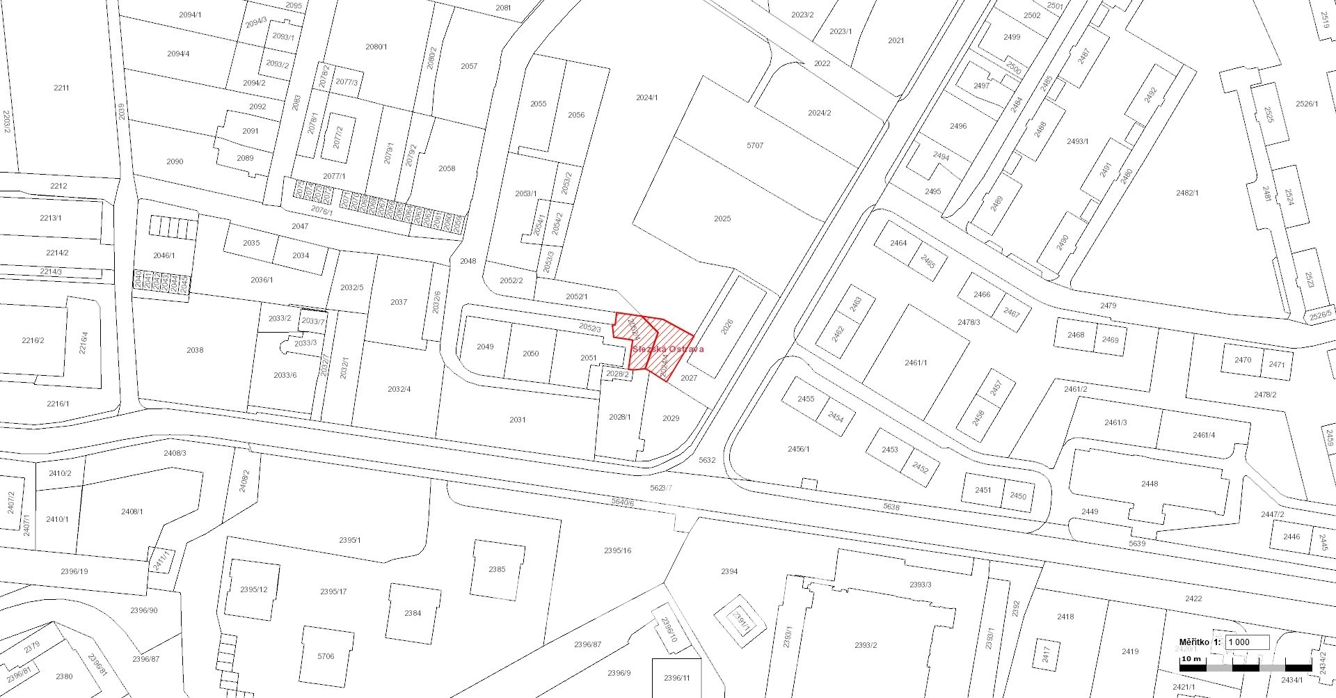 Prodej pozemků o celkové výměře 469 m² v k.ú. Slezská Ostrava
