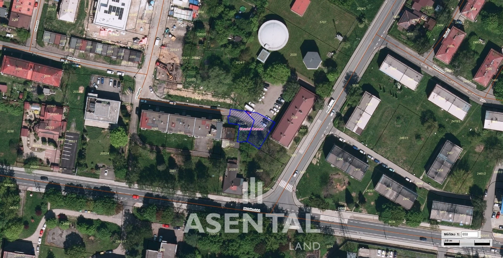 Prodej pozemků o celkové výměře 469 m² v k.ú. Slezská Ostrava