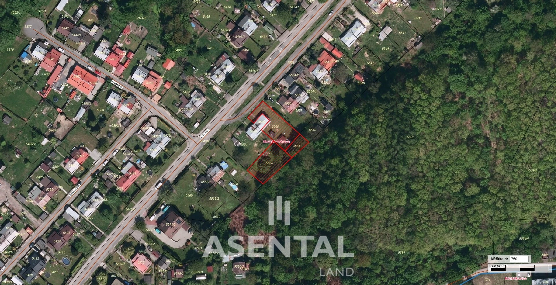 Prodej souboru pozemků o celkové výměře 1 010 m² v k.ú. Slezská Ostrava