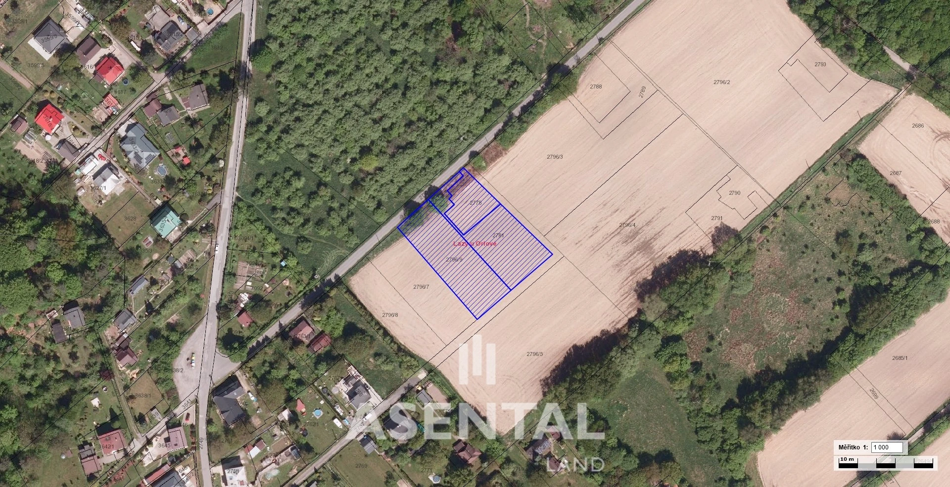 Prodej souboru pozemků o výměře 3 312 m² v k.ú. Lazy u Orlové