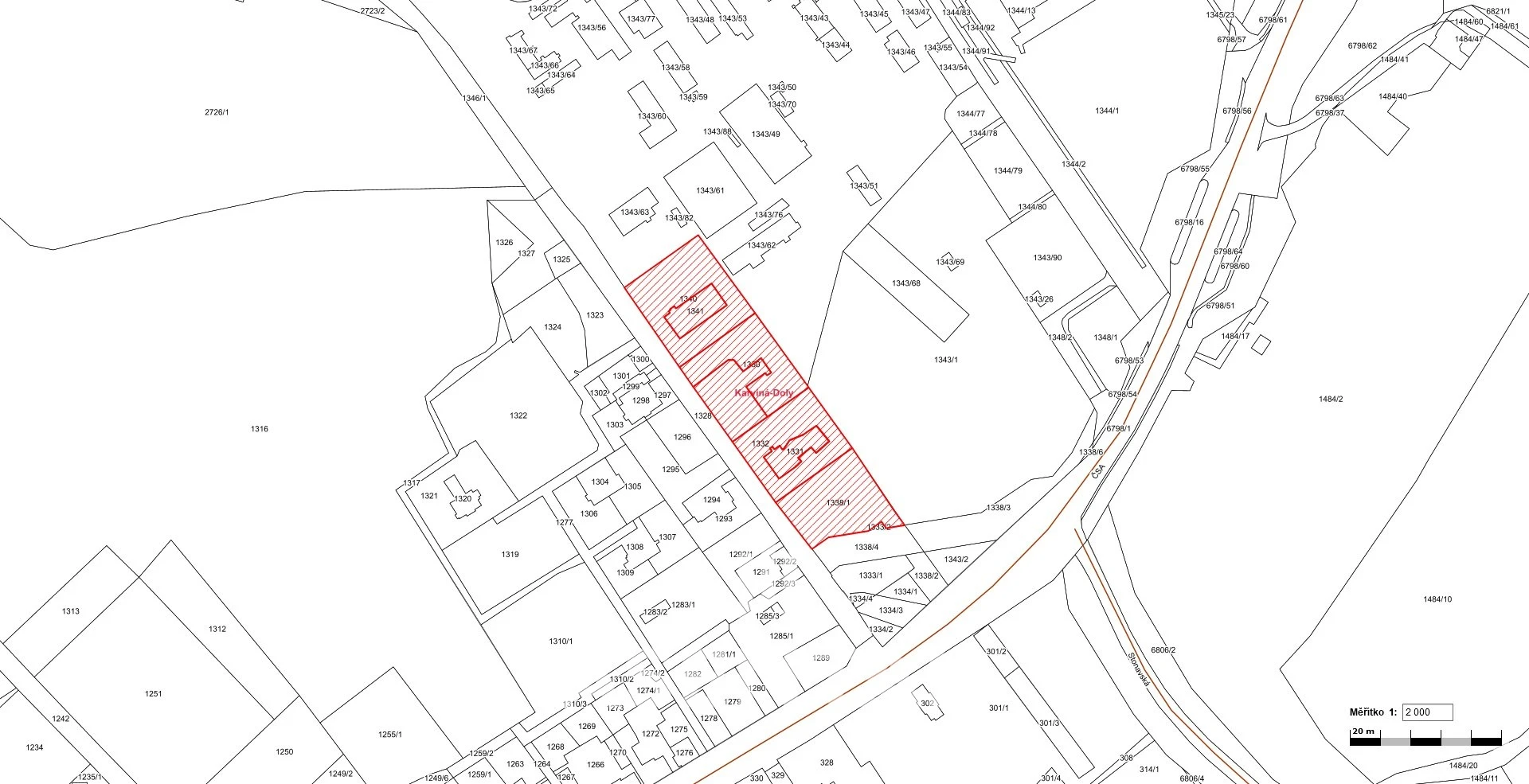 Prodej souboru pozemků o výměře 13 676 m² v k.ú. Karviná-Doly - plochy výrobní smíšené všeobecné