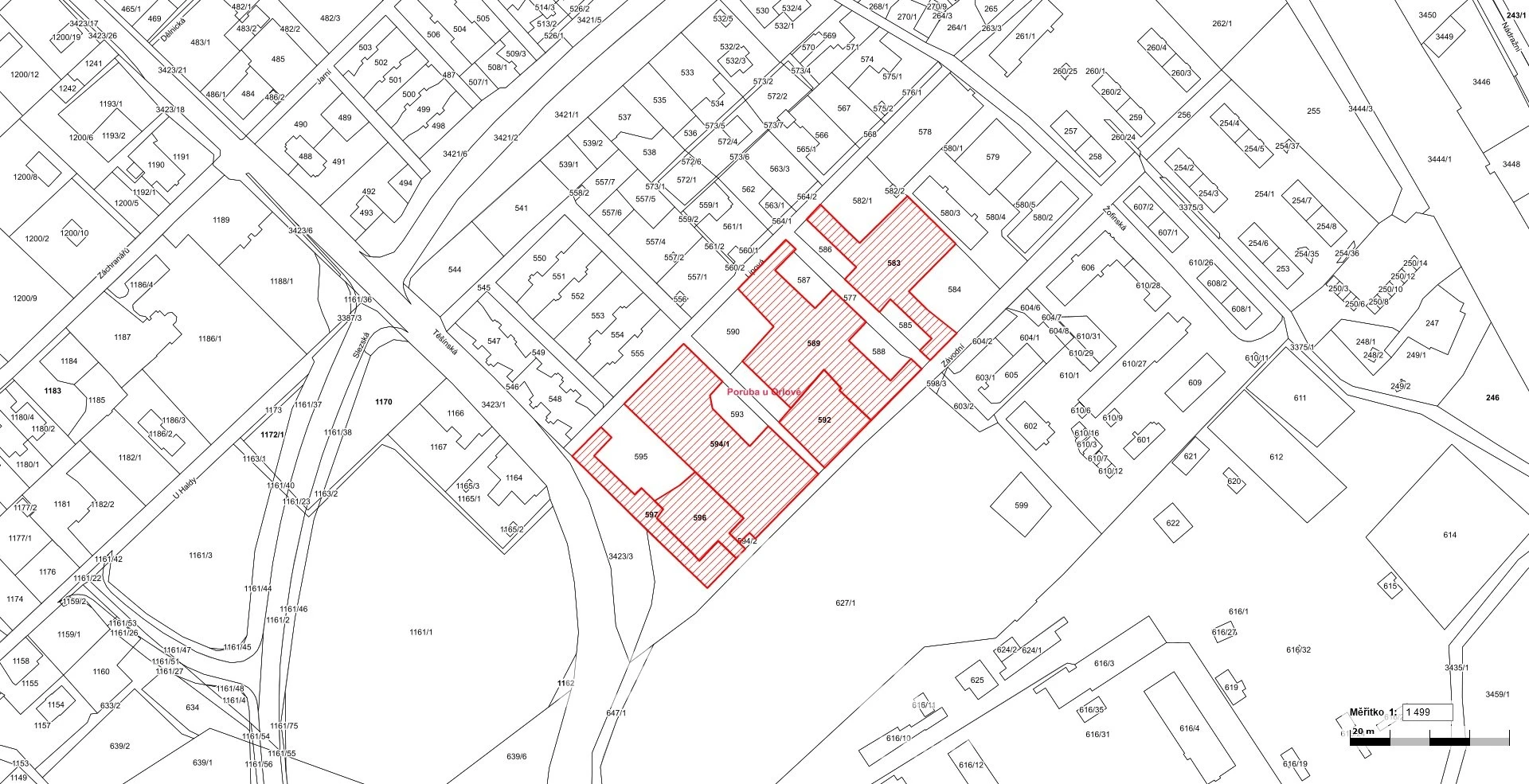 Prodej stavebních pozemků, 12 324 m²  Poruba u Orlové