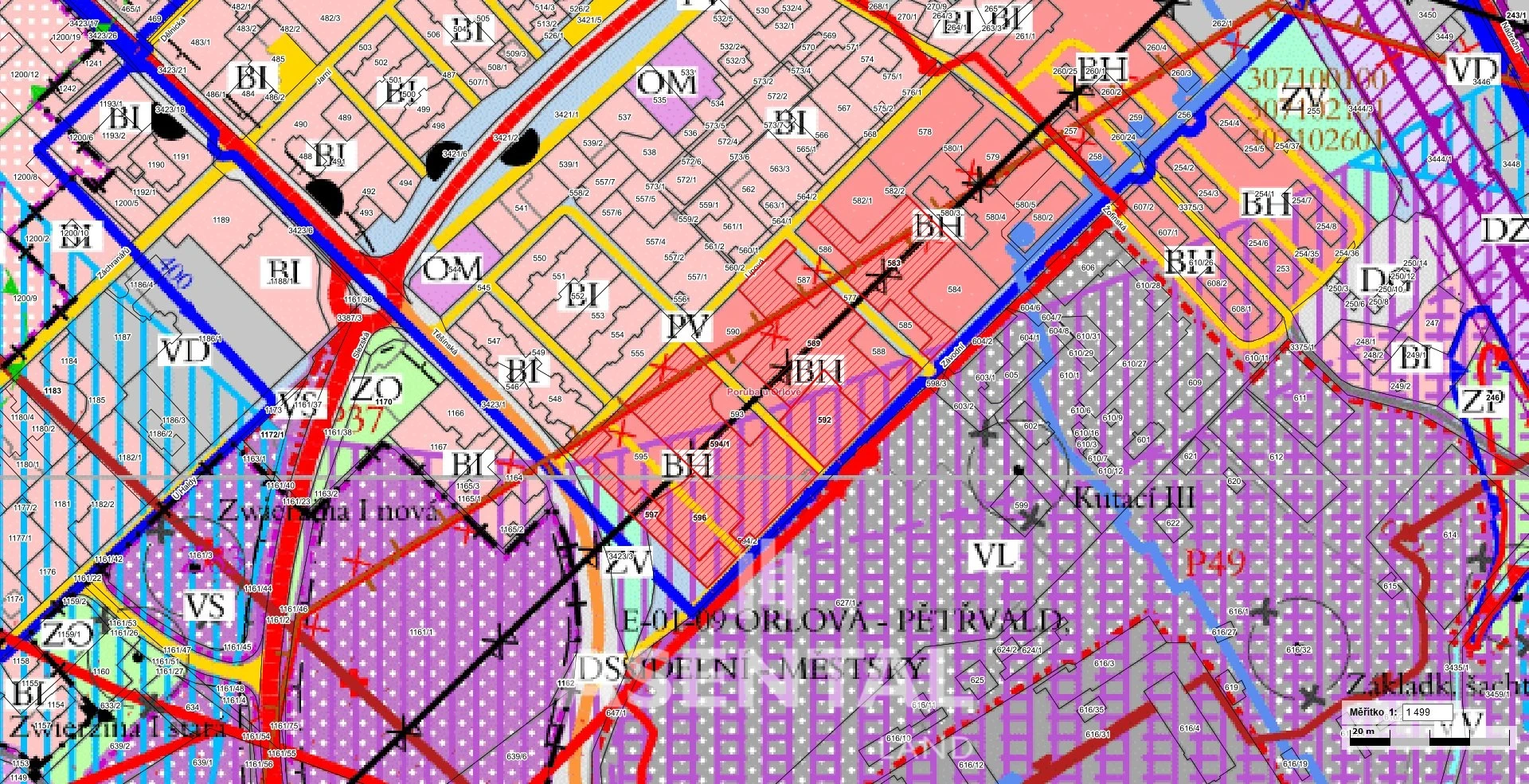 Prodej stavebních pozemků, 12 324 m²  Poruba u Orlové
