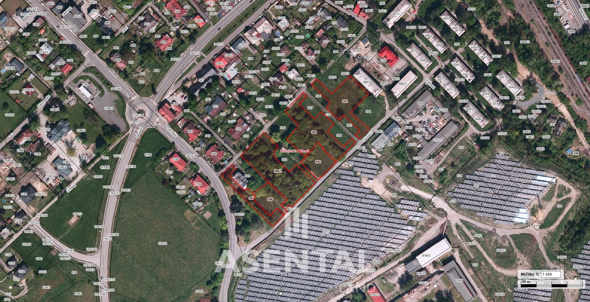 Prodej stavebních pozemků, 12 324 m²  Poruba u Orlové