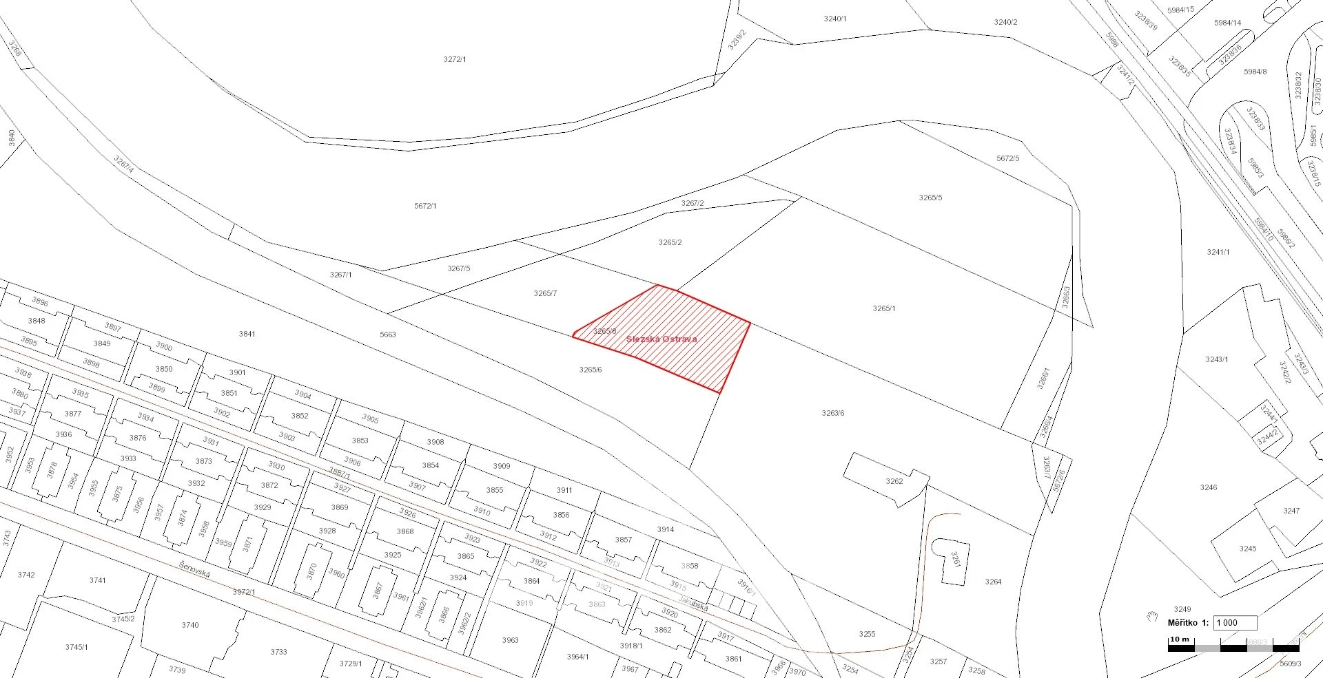 Prodej pozemku o výměře 1 488 m² v k.ú. Slezská Ostrava