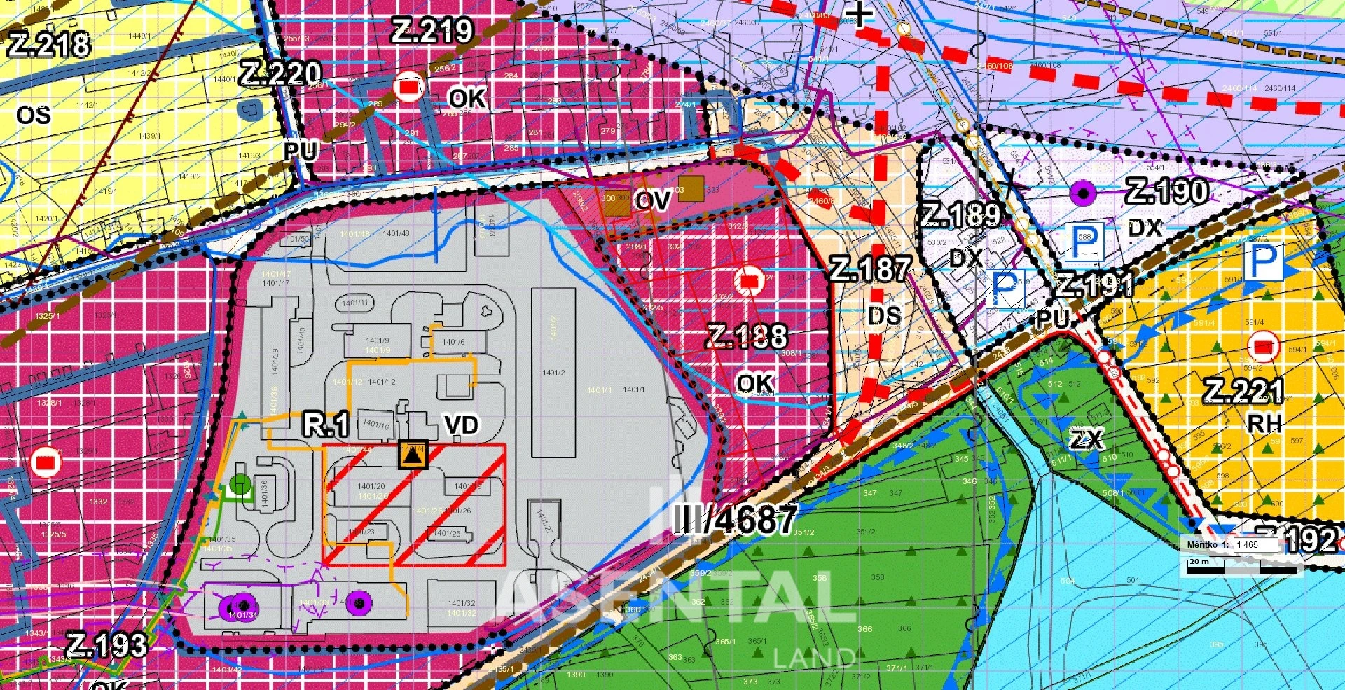 Prodej pozemků 8 447 m² Darkov