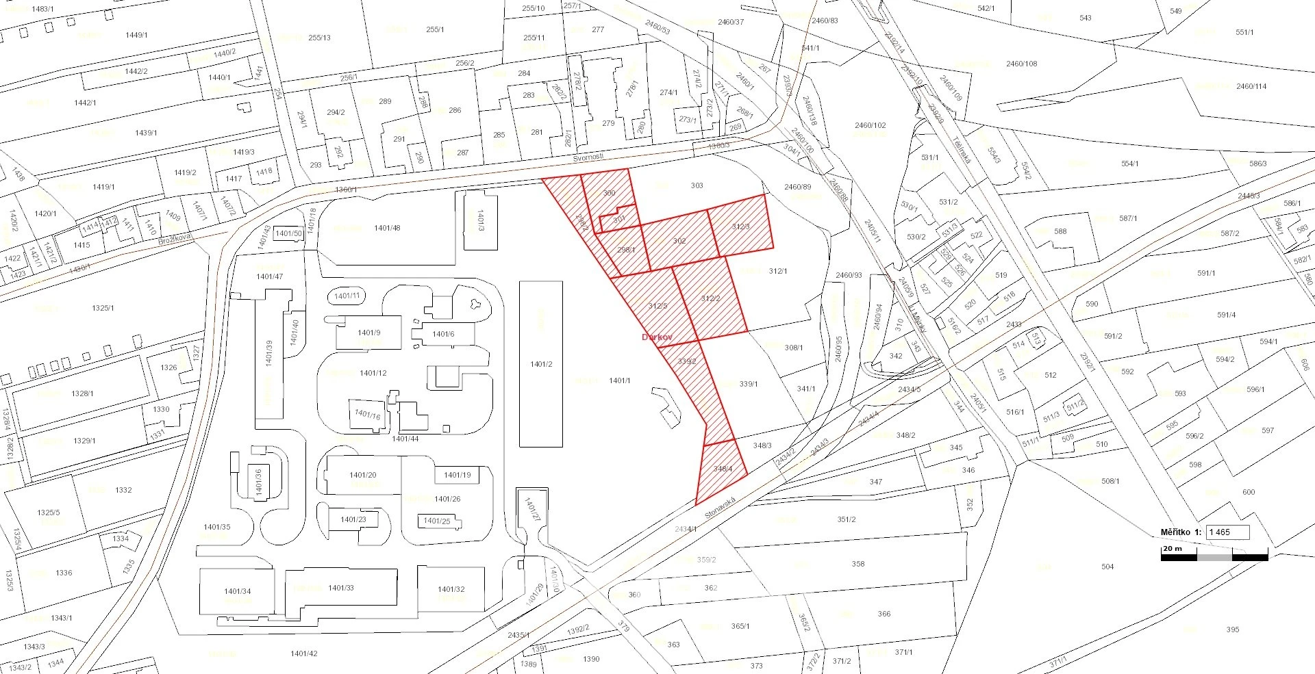 Prodej pozemků 8 447 m² Darkov