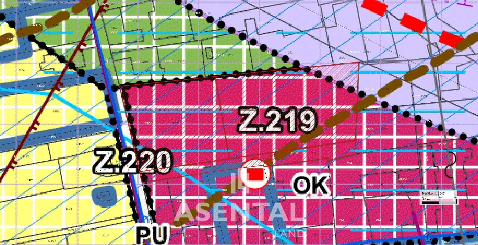 Prodej pozemků 7 279 m² Darkov