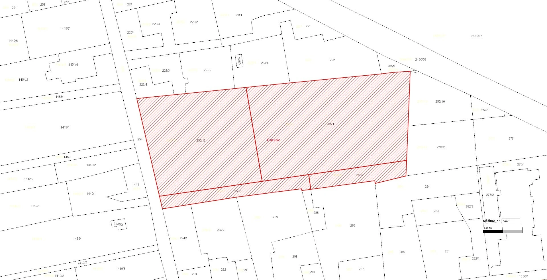 Prodej pozemků 7 279 m² Darkov