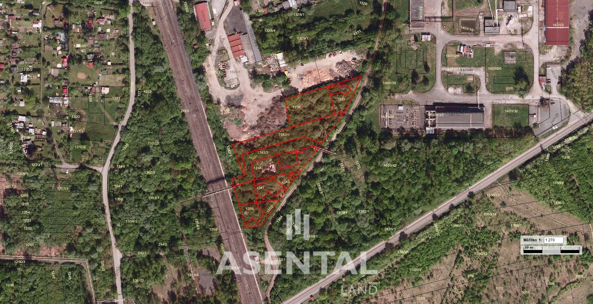 Prodej pozemků 9 188 m² Darkov