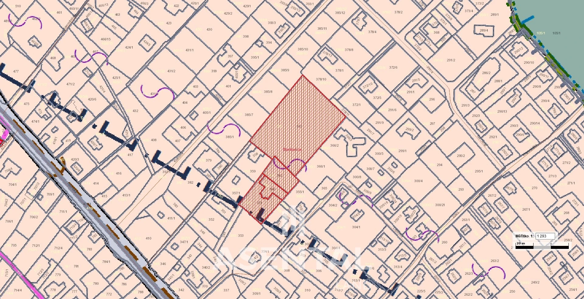 Prodej stavebního pozemku, 8 444 m² - Bartovice