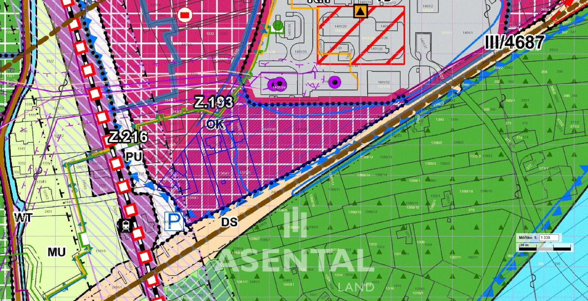 Prodej pozemků 19 552 m² Darkov