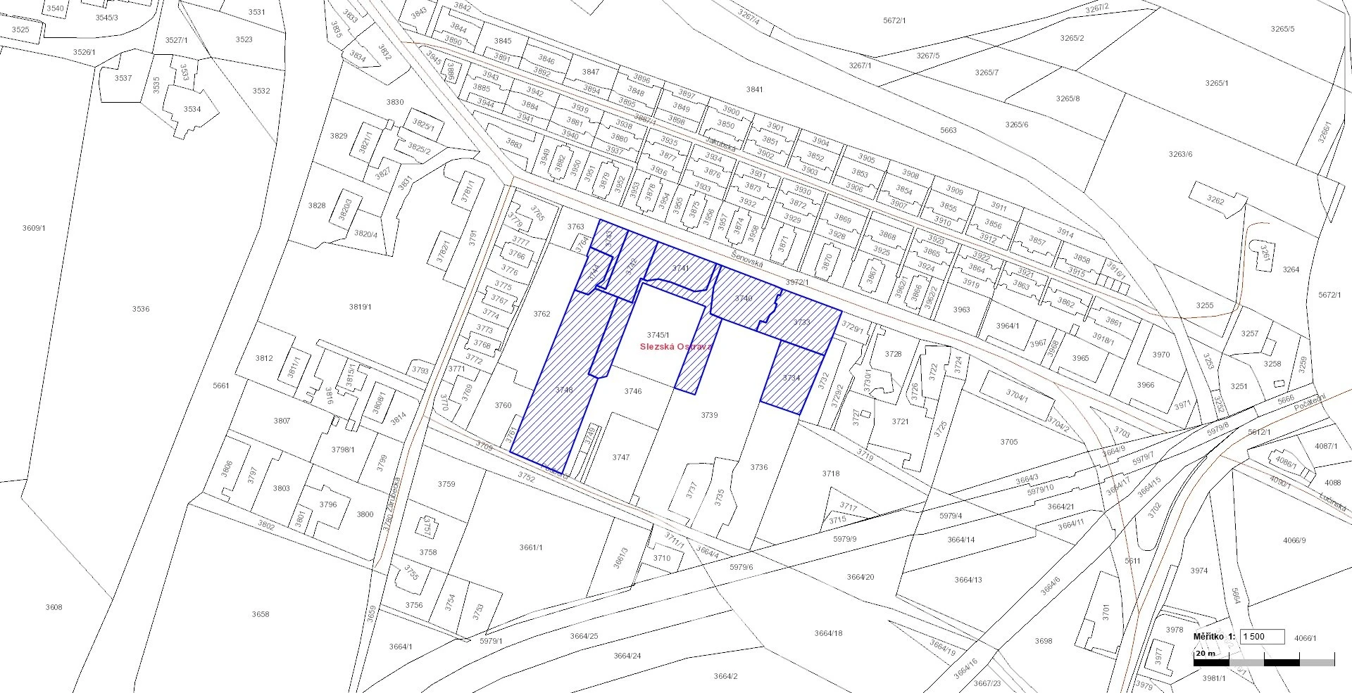 Prodej souboru pozemků o výměře  9 055 m² v k.ú. Slezská Ostrava v lehkém průmyslu s plochou přestavby - plochy smíšené - bydlení a služby