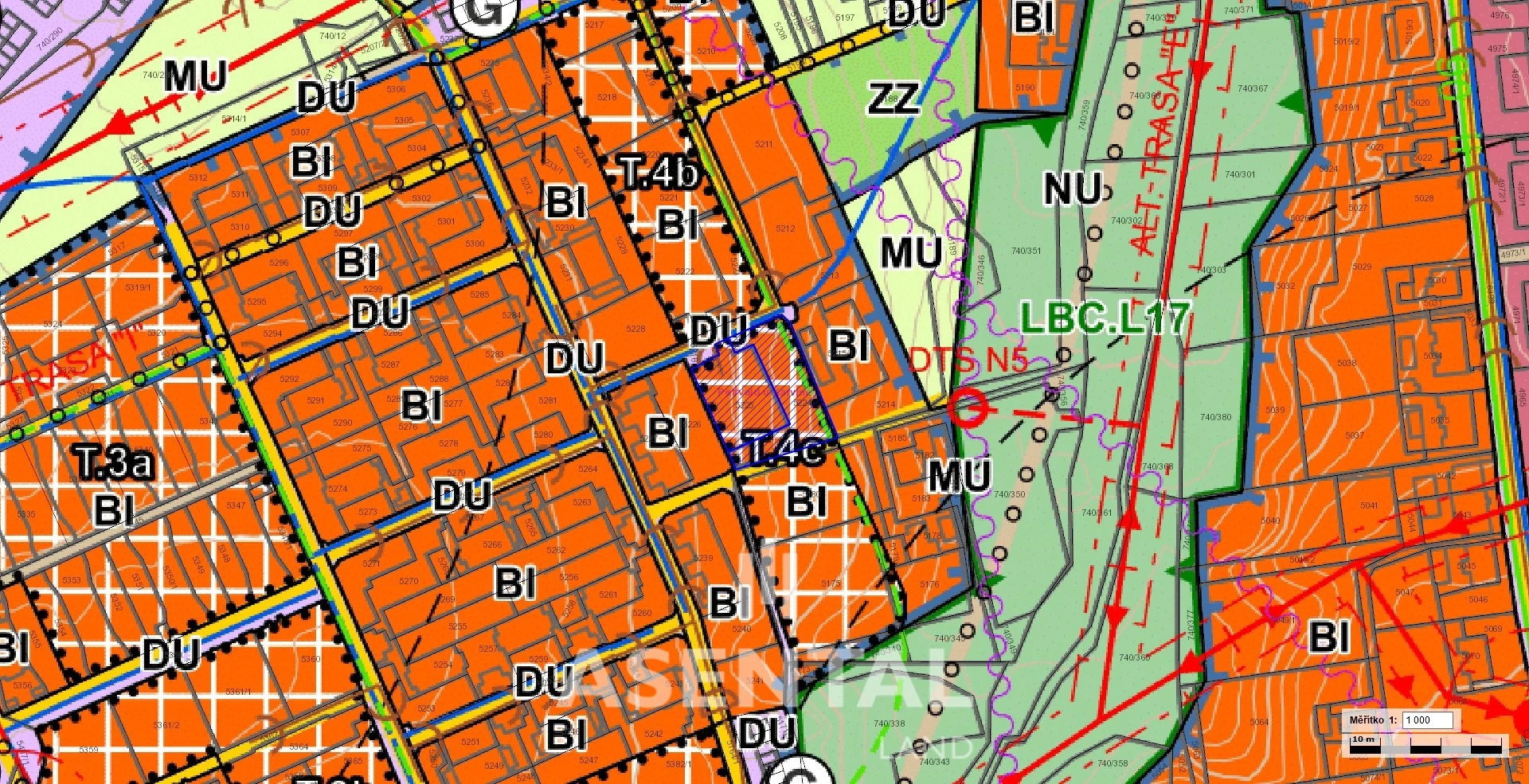 Prodej pozemků o výměře 1 495 m² v k.ú. Petřvald u Karviné