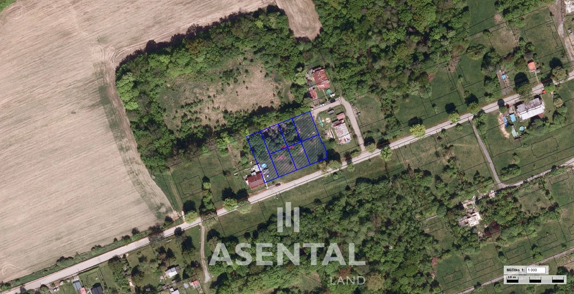 Prodej souboru pozemků o výměře 2 655 m² v k.ú. Orlová - transformační plocha - výroba lehká