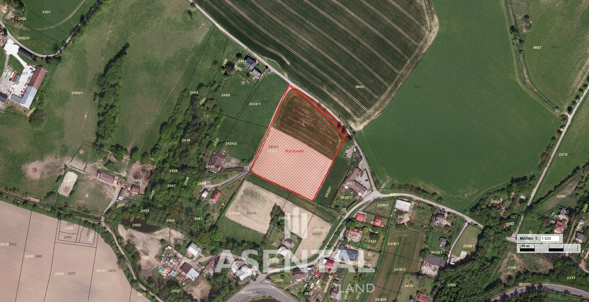 Prodej pozemků, 12 432 m²  Rychvald