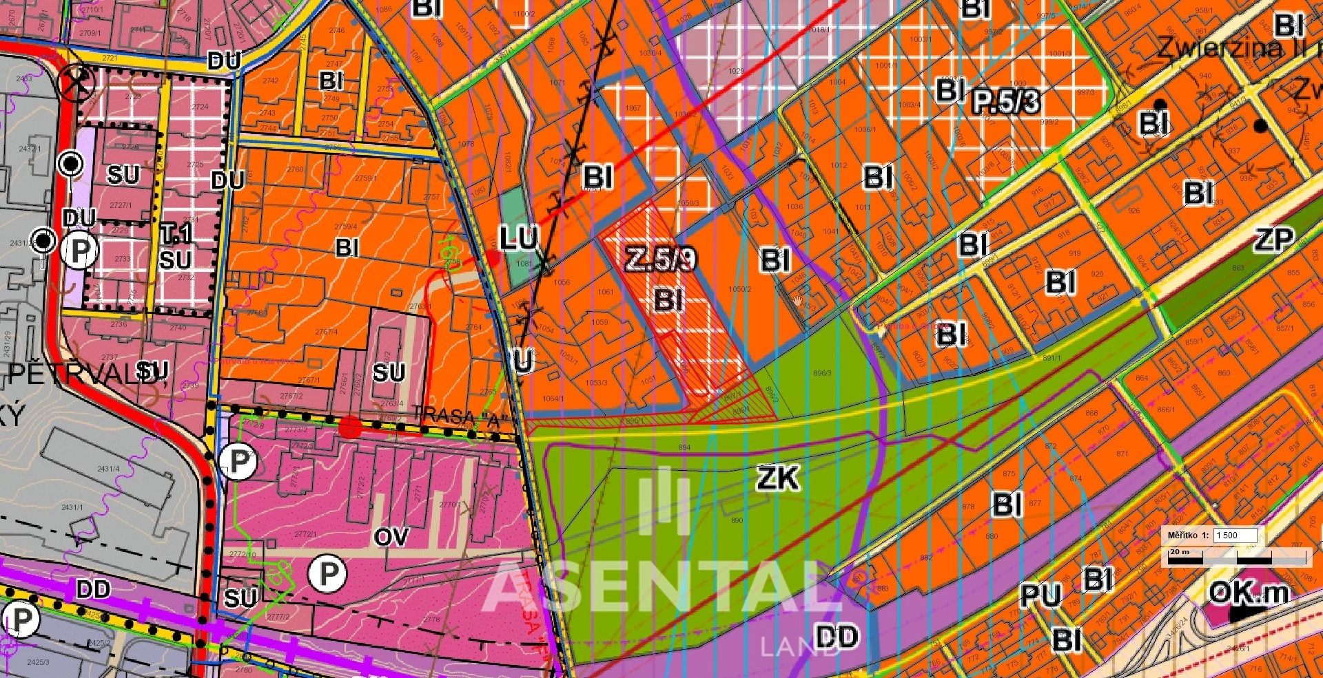 Prodej stavebních pozemků, 5 780 m²  Poruba u Orlové