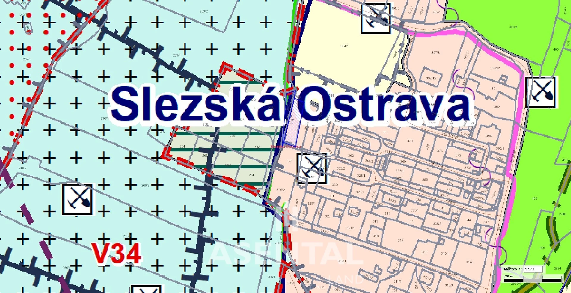 Prodej stavebního pozemku, 866 m² - Slezská Ostrava