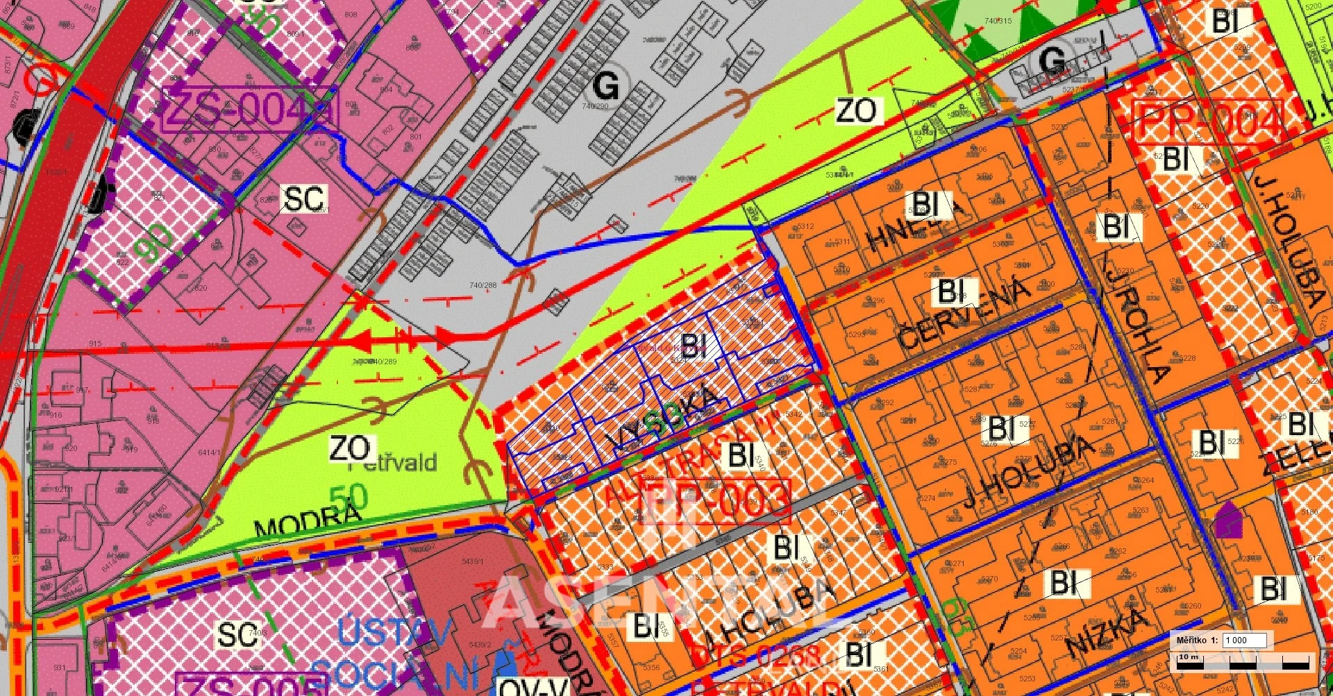 Prodej souboru pozemků o výměře 4 499 m² v k.ú. Petřvald u Karviné