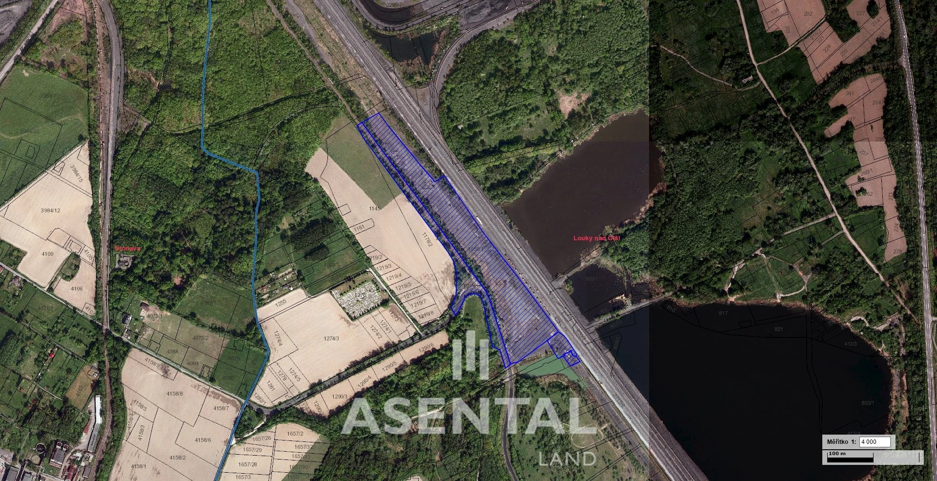 Prodej souboru pozemků o výměře 59 236 m² v k.ú. Louky nad Olší