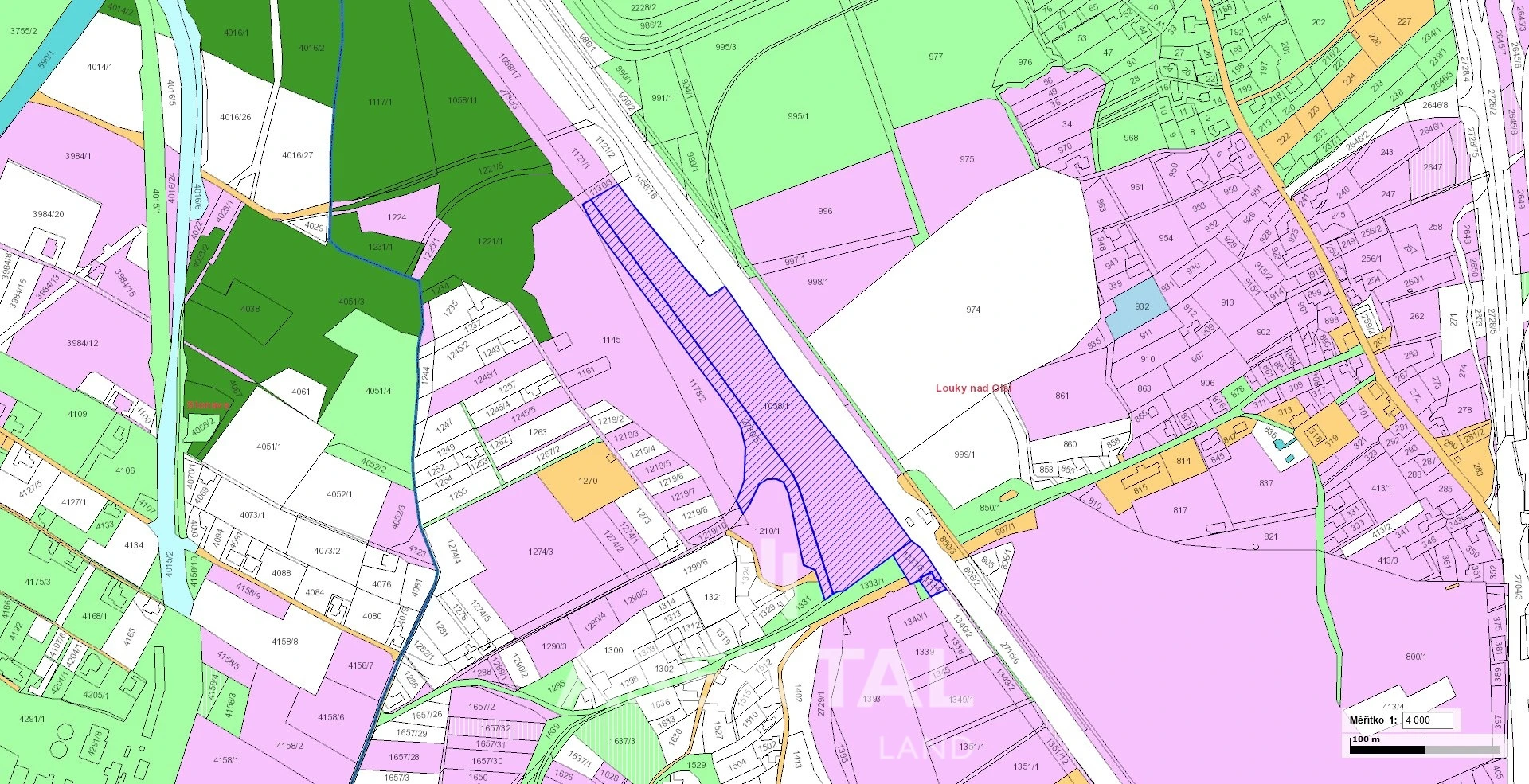 Prodej souboru pozemků o výměře 59 236 m² v k.ú. Louky nad Olší