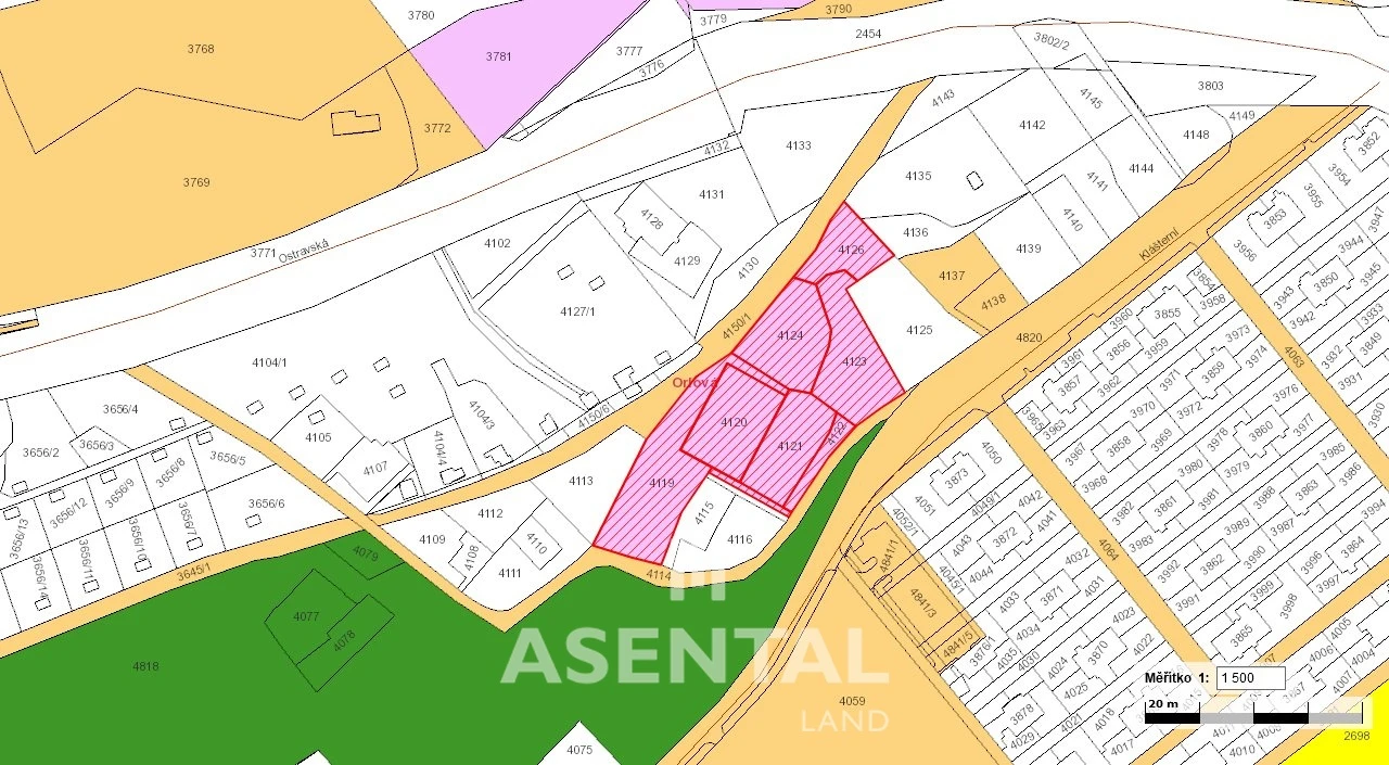 Prodej souboru pozemků o celkové výměře 5 850 m² v k.ú. Orlová