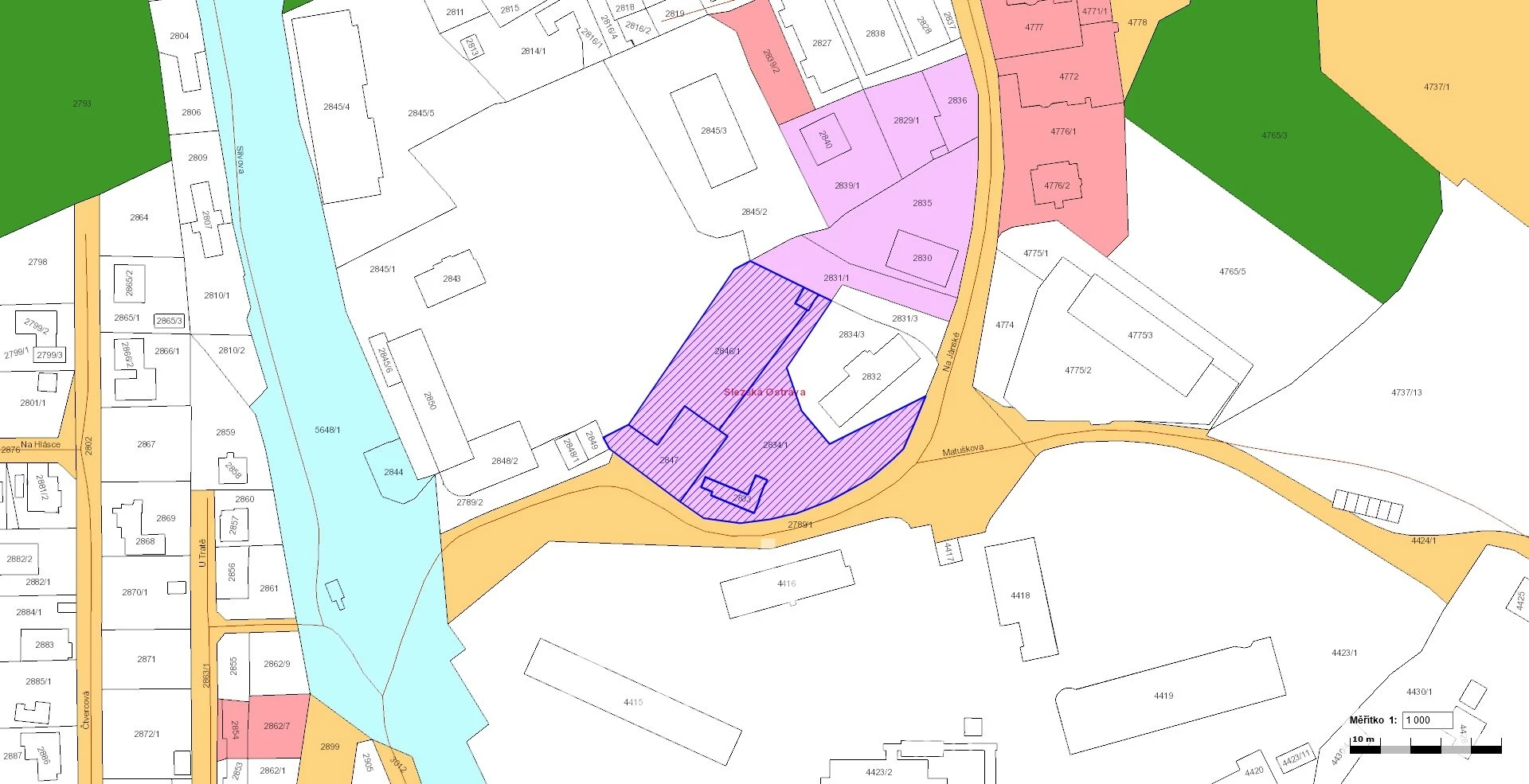 Prodej pozemků o celkové výměře 4 449 m² v k.ú. Slezská Ostrava