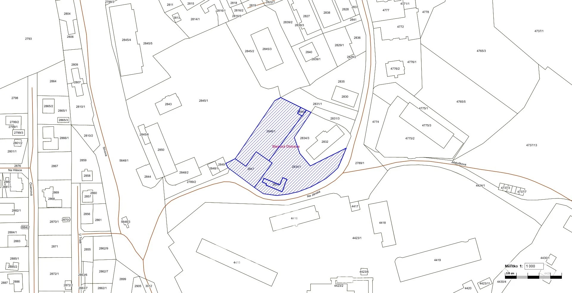 Prodej pozemků o celkové výměře 4 449 m² v k.ú. Slezská Ostrava