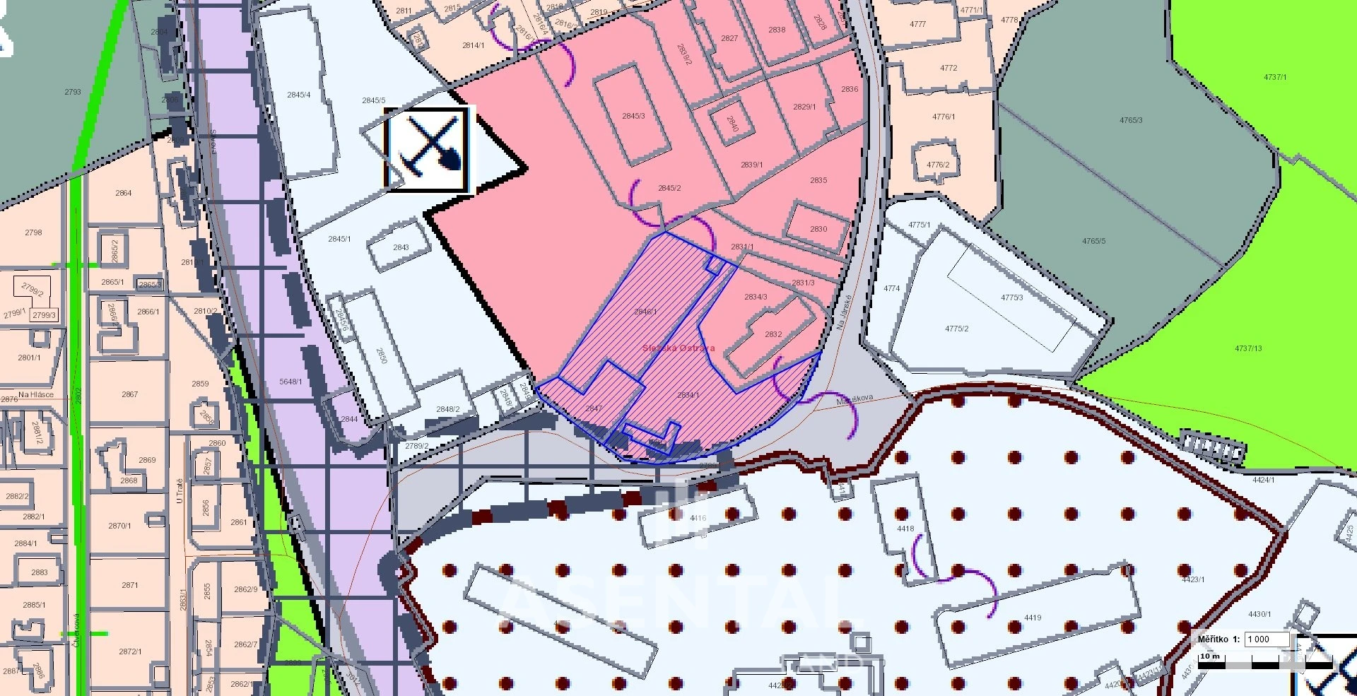 Prodej pozemků o celkové výměře 4 449 m² v k.ú. Slezská Ostrava