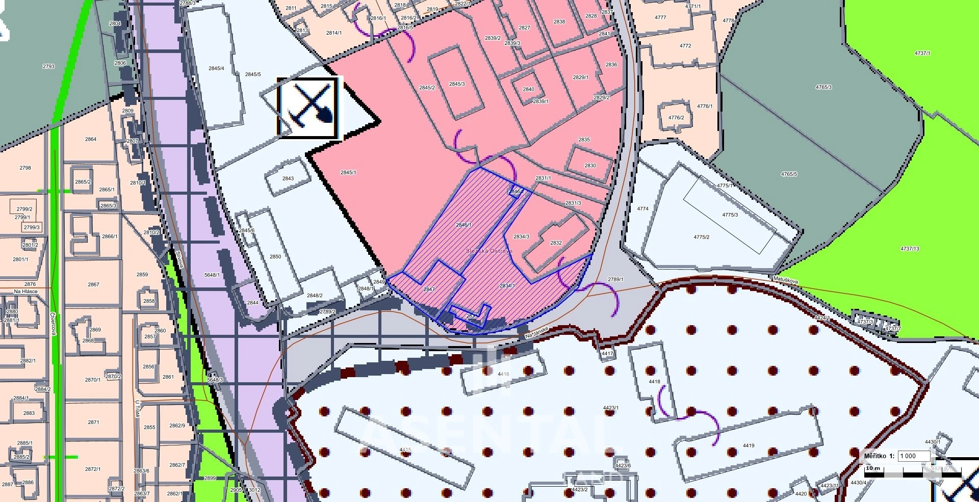 Prodej pozemků o celkové výměře 4 449 m² v k.ú. Slezská Ostrava
