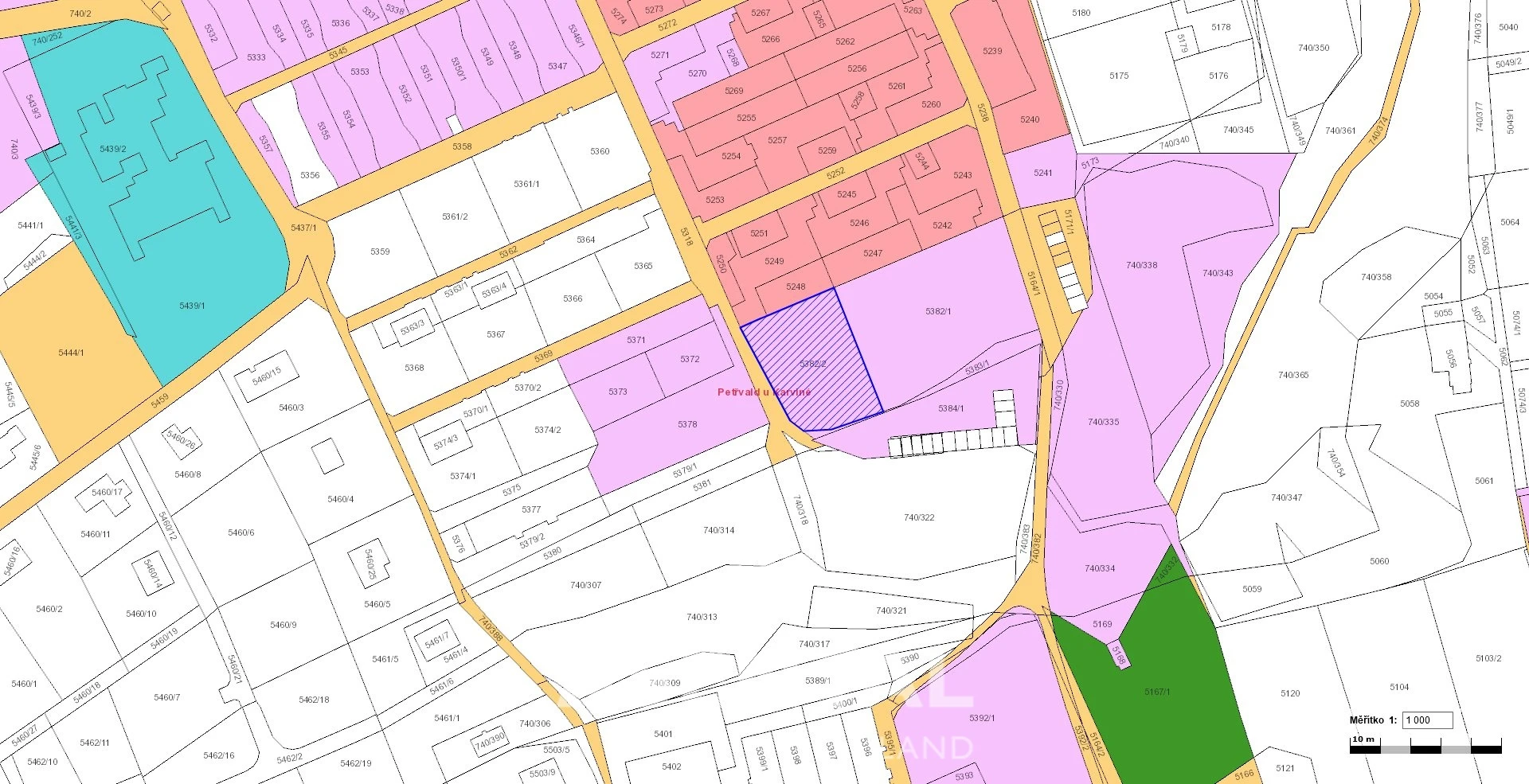 Prodej pozemku o výměře 1 339 m² v k.ú. Petřvald u Karviné