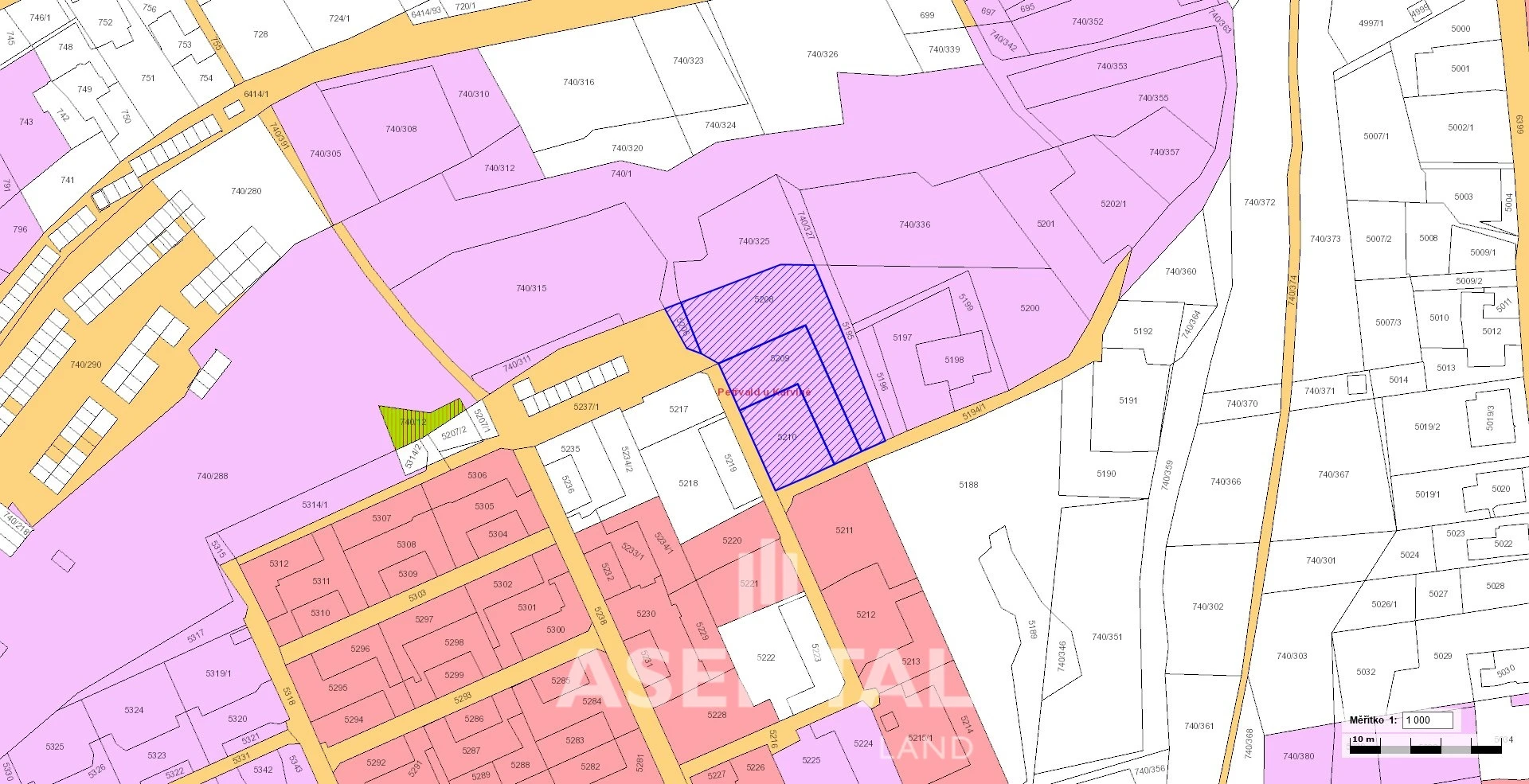 Prodej souboru pozemků o výměře 2 968 m² v k.ú. Petřvald u Karviné
