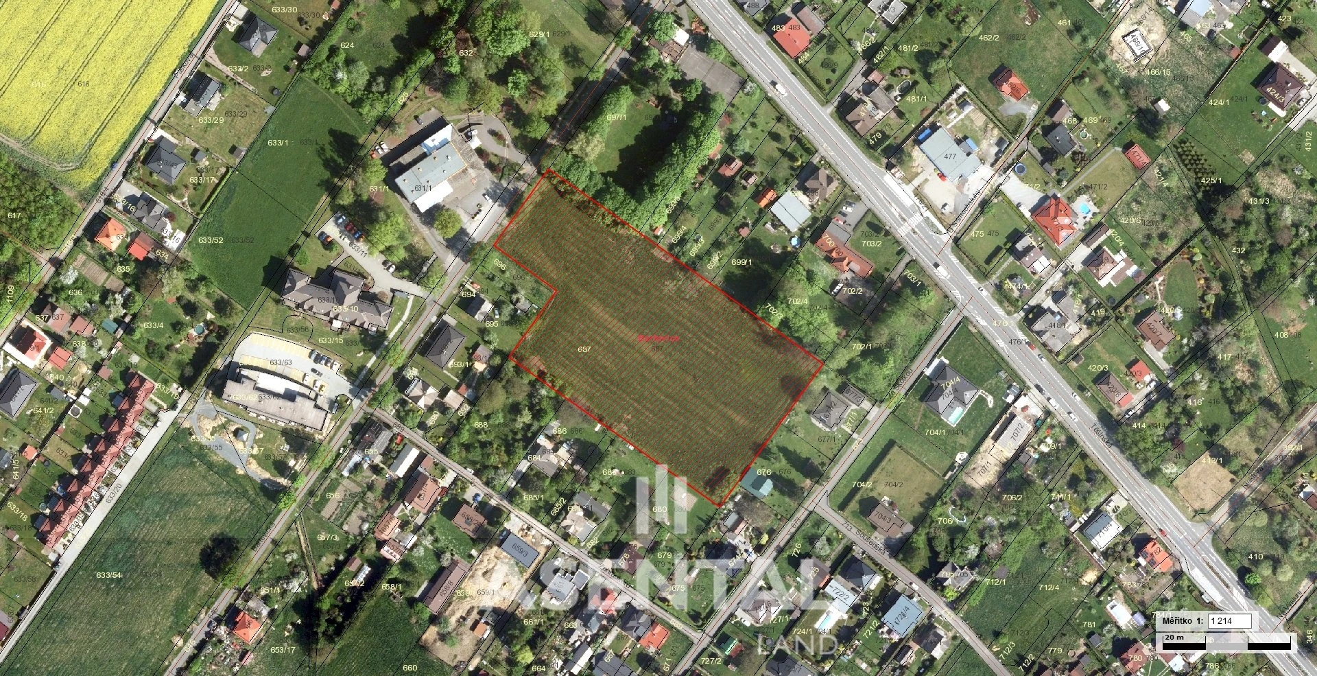 Prodej stavebního pozemku, 11 625 m² - Bartovice